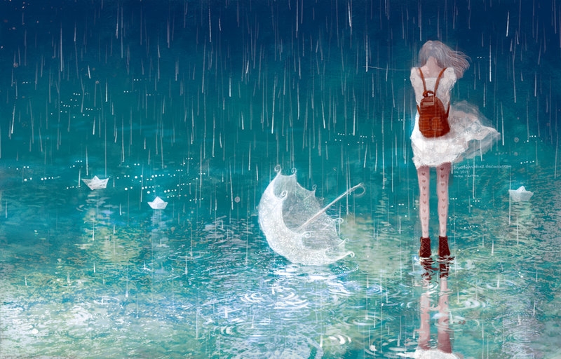 hình ảnh mưa buồn nhớ người yêu