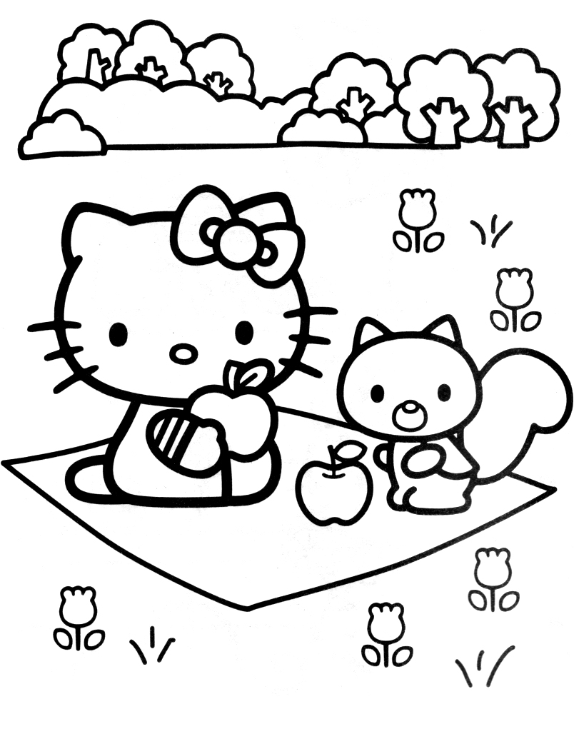 cách vẽ mèo kitty