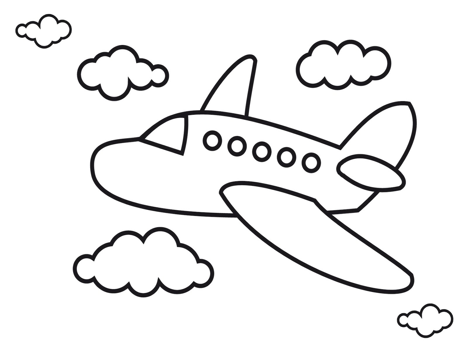 Trọn bộ 100+ mẫu tranh tô màu máy bay cho bé tập tô